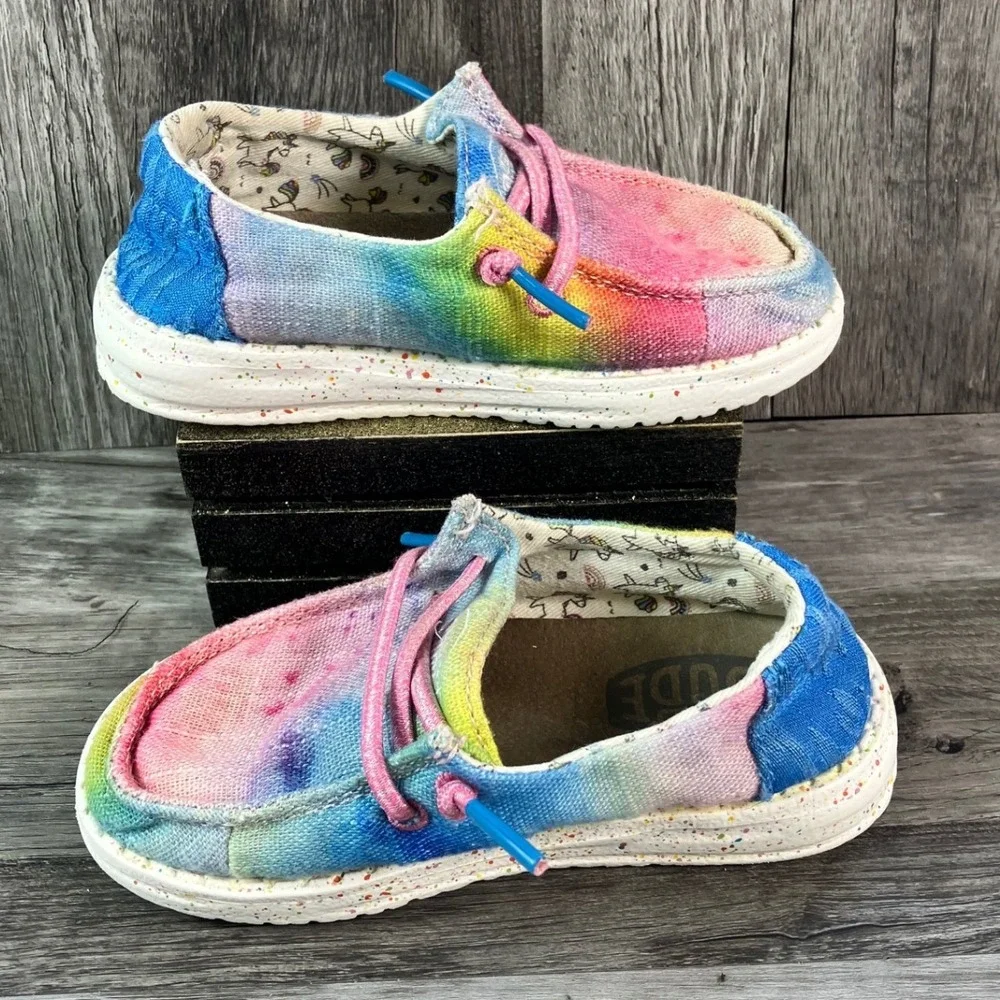 Hey Dude Wendy Toddler Dreamer Magic Tie Dye Shoes 40087-9CR Size K8 Multicolor